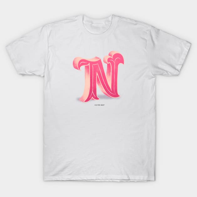 N initial T-Shirt by asian tee